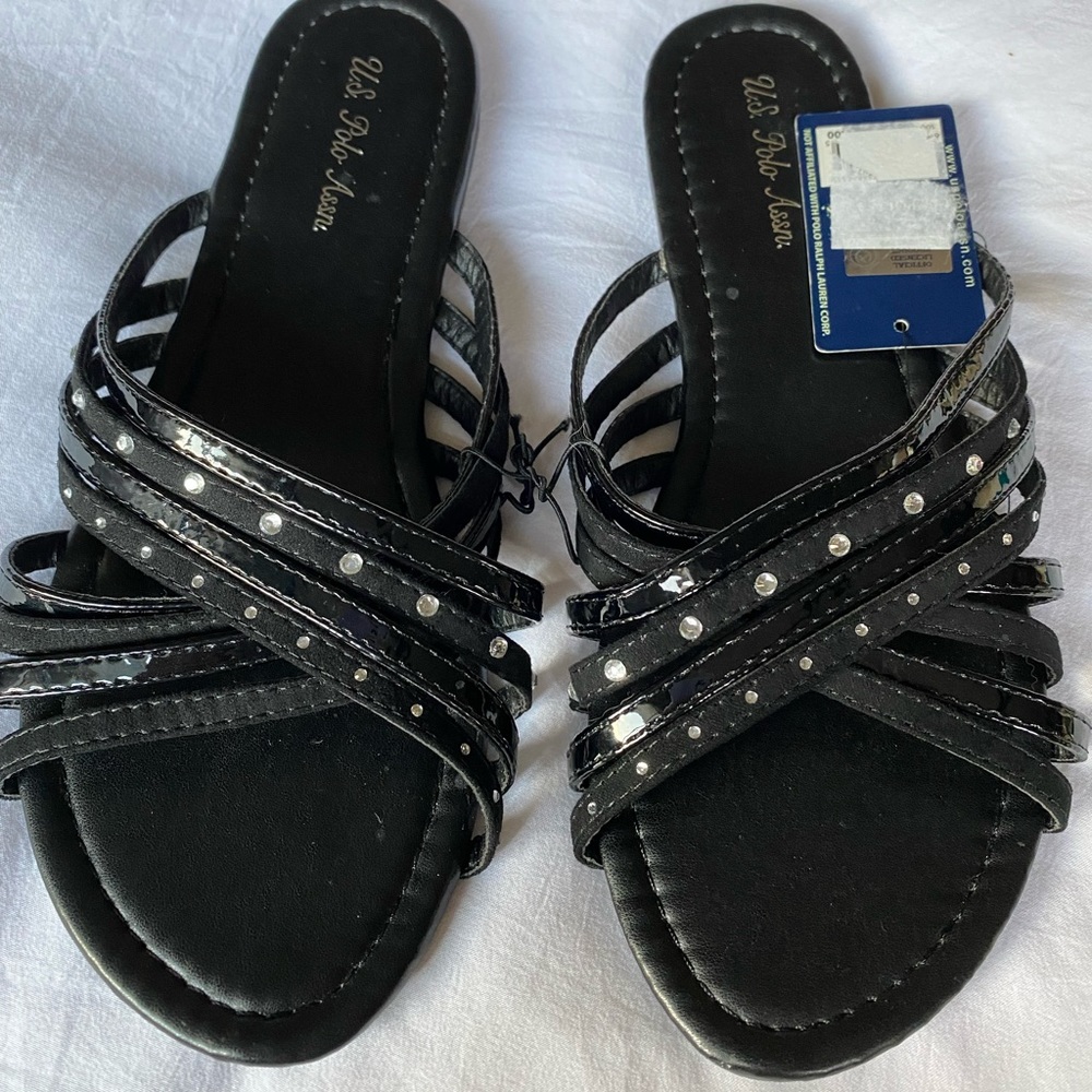 U.S. Polo Assn Black Sandals
